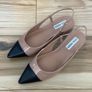 Steve Madden Women’s Natural Coralyn Slingback Pointed Toe Flat